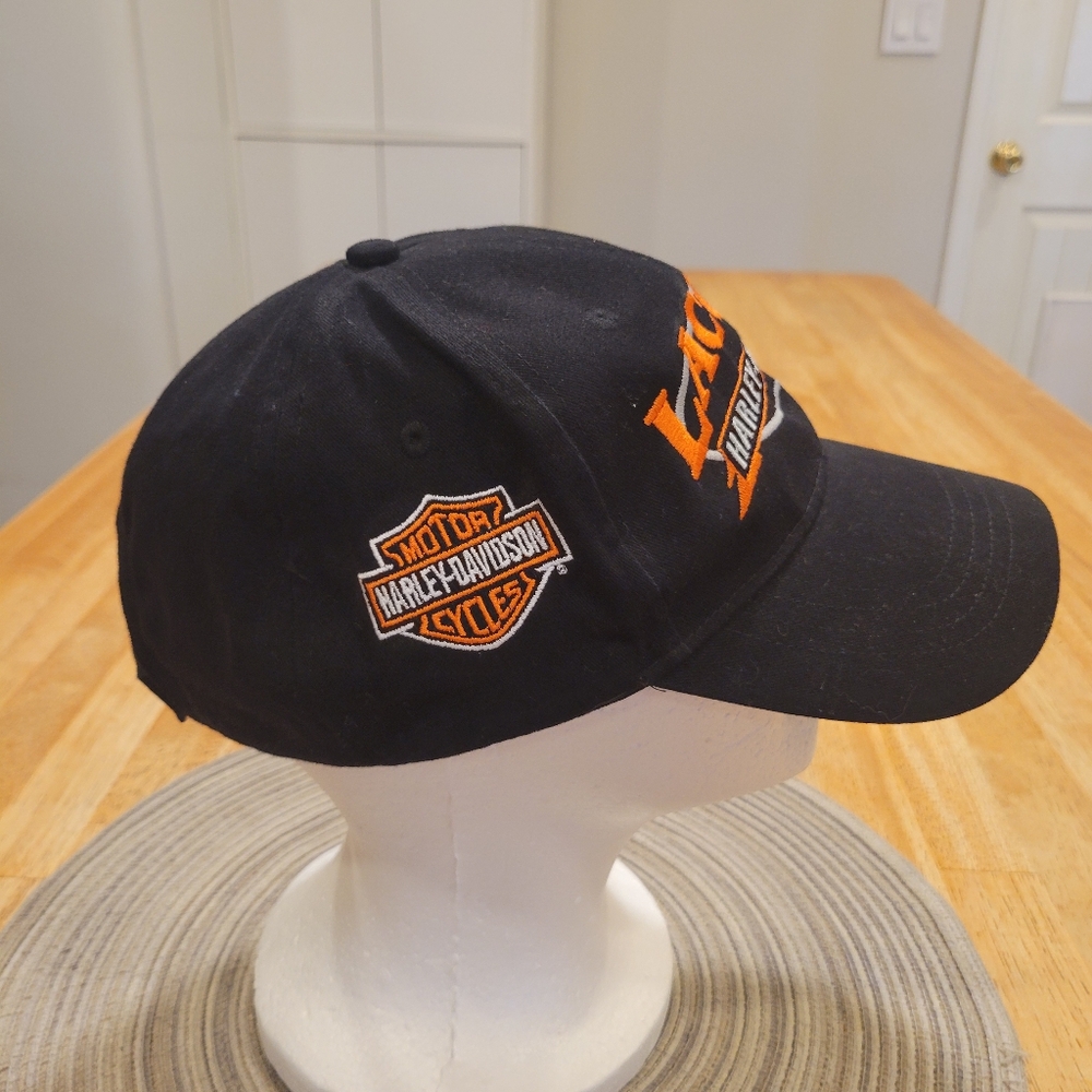 🏍EUC~Harley-Davidson Baseball  Cap with Orange Laconia Logo
